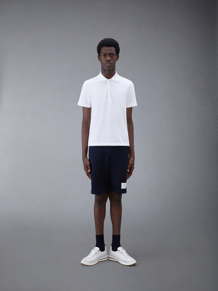 PIQUE RWB STRIPE RELAXED POLO WHITE