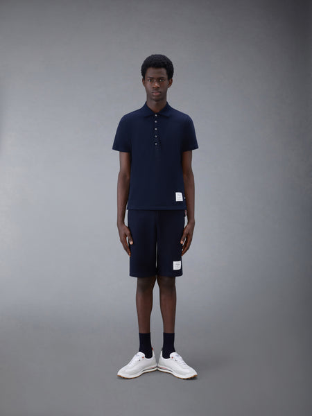 PIQUE RWB STRIPE RELAXED POLO NAVY