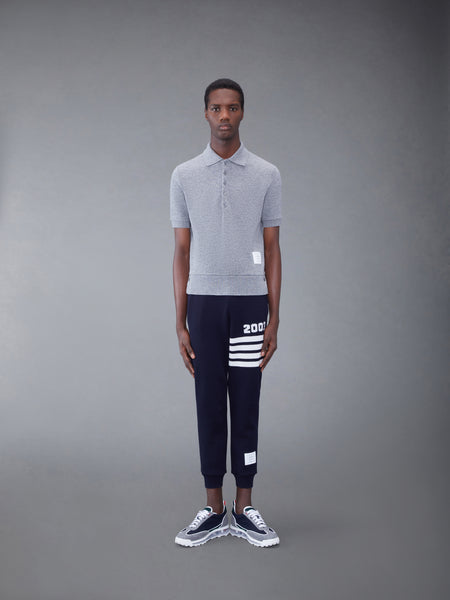 CASHMERE PIQUE 2003 RIB CUFF POLO LT GREY
