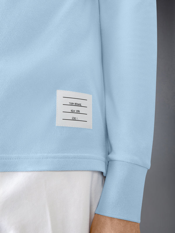 COTTON PIQUE 4-BAR LONG SLEEVE POLO - image 4