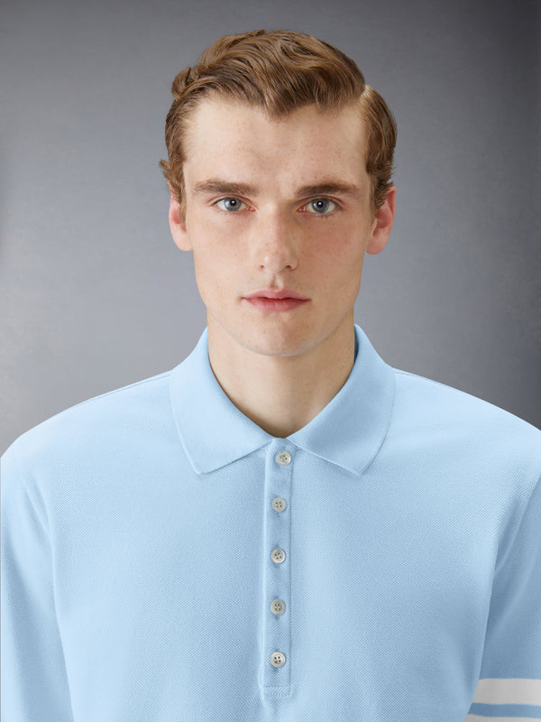 COTTON PIQUE 4-BAR LONG SLEEVE POLO - image 5