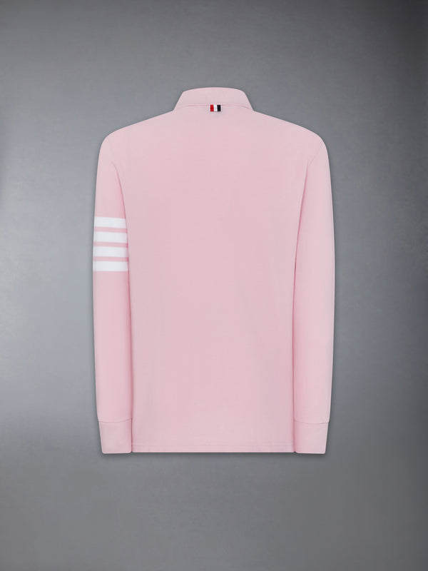 COTTON PIQUE 4-BAR LONG SLEEVE POLO - image 7