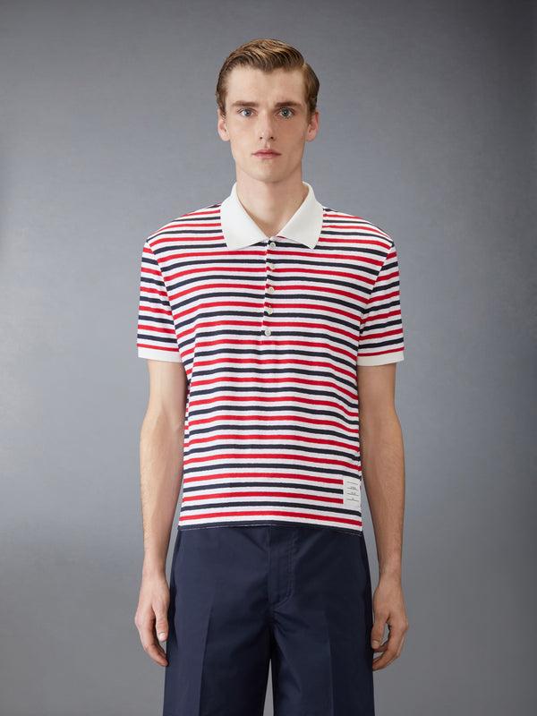 LINEN JERSEY SHORT SLEEVE POLO - image 1