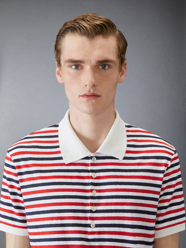 LINEN JERSEY SHORT SLEEVE POLO - image 4