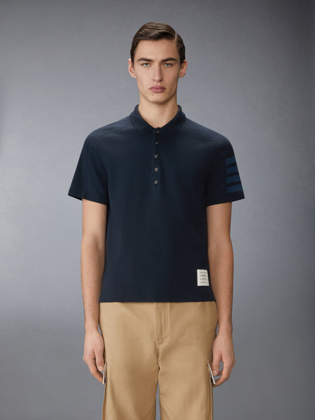 MILANO COTTON 4-BAR POLO NAVY