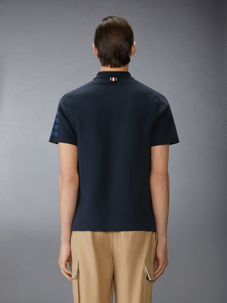 MILANO COTTON 4-BAR POLO NAVY