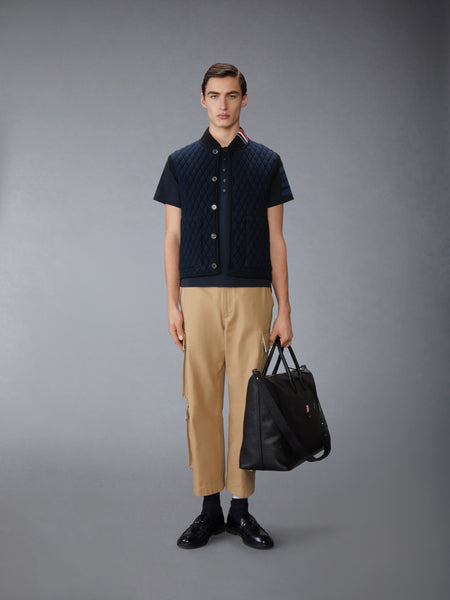 MILANO COTTON 4-BAR POLO NAVY
