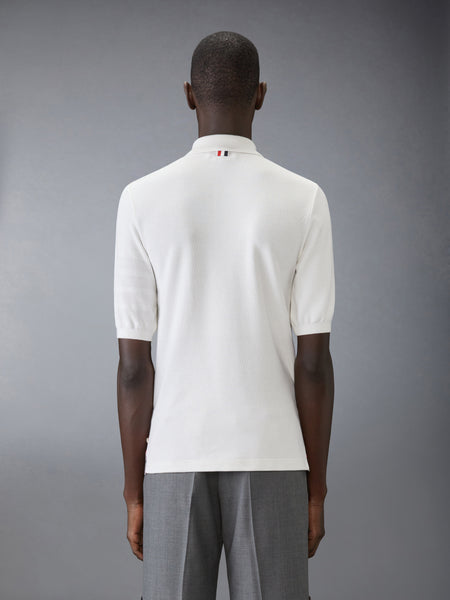 SILK PIQUE POCKET POLO WHITE