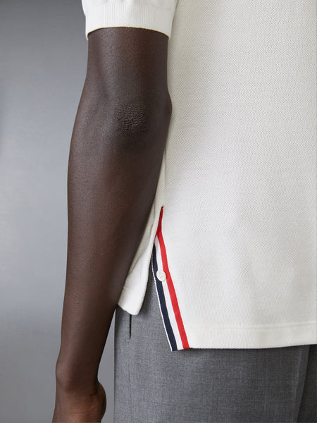 SILK PIQUE POCKET POLO WHITE