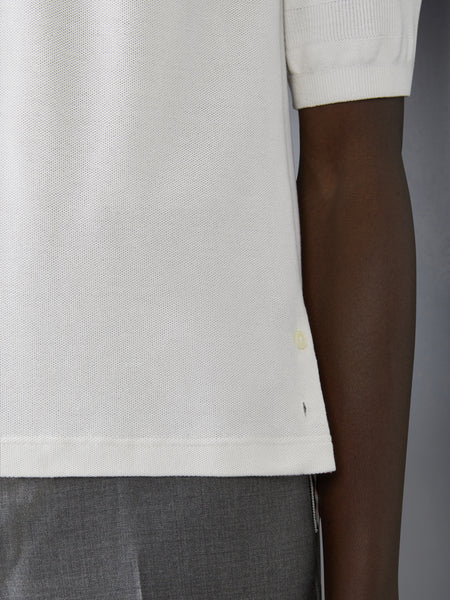 SILK PIQUE POCKET POLO WHITE