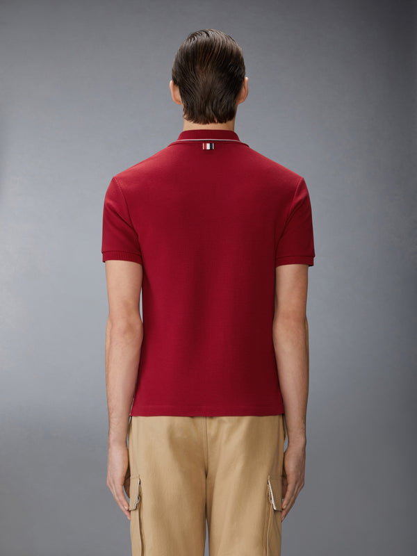 COTTON WAFFLE RIB CUFF POLO - image 2
