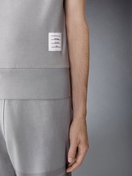 GARMENT OVERDYED JERSEY 4-BAR POLO LT GREY