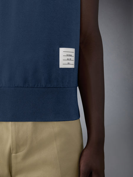 GARMENT OVERDYED JERSEY 4-BAR POLO NAVY
