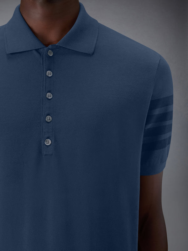 GARMENT OVERDYED JERSEY 4-BAR POLO - image 5