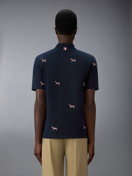 LUNAR NEW YEAR PIQUE HORSE EMBROIDERY POLO NAVY