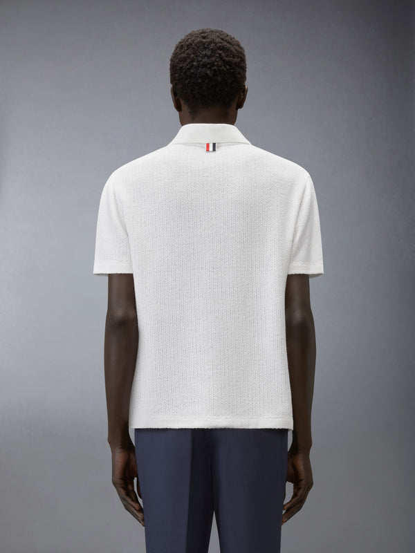 TEXTURED COTTON LINEN POLO - image 2