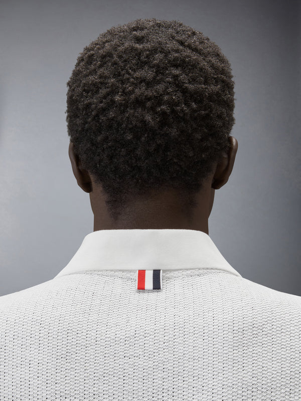 TEXTURED COTTON LINEN POLO - image 4