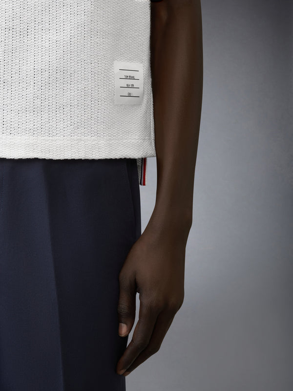 TEXTURED COTTON LINEN POLO - image 5