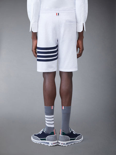 LOOPBACK TONAL 4-BAR SWEATSHORTS WHITE-GREY