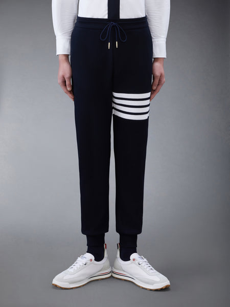 WAFFLE 4-BAR SWEATPANTS NAVY