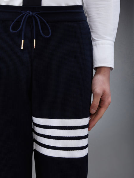 WAFFLE 4-BAR SWEATPANTS NAVY