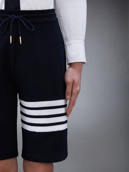 WAFFLE 4-BAR SWEATSHORTS NAVY