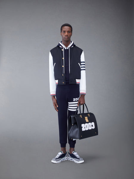 CASHMERE WAFFLE 2003 4-BAR SWEATPANTS NAVY
