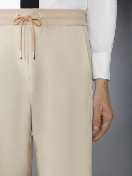 SOLID LOOPBACK JERSEY 4-BAR SWEATPANTS BEIGE