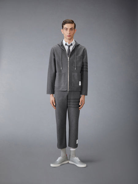 DOUBLE FACE TECH TWILL 4-BAR TROUSERS MED GREY