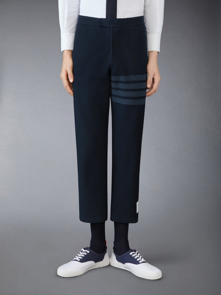 DOUBLE FACE TECH TWILL 4-BAR TROUSERS NAVY