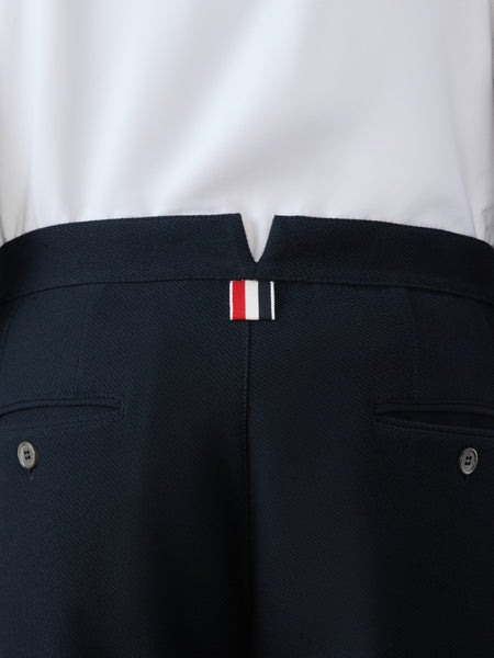 DOUBLE FACE TECH TWILL 4-BAR TROUSERS NAVY