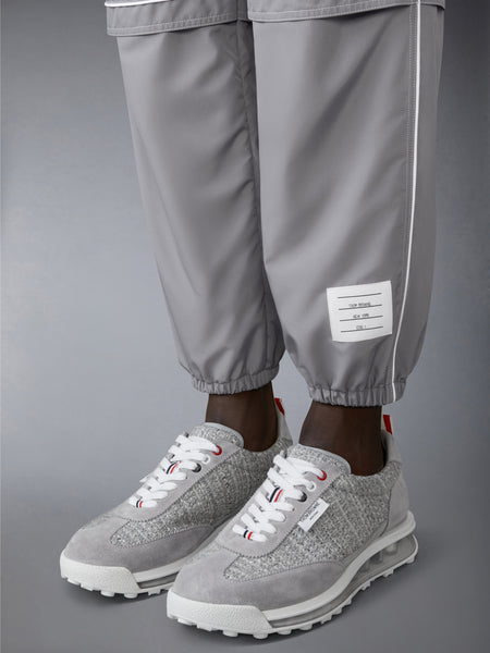 RIPSTOP 4-BAR TRACK PANTS MED GREY