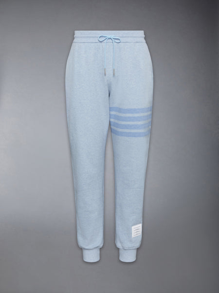 MELANGE BRUSHED LOOPBACK 4-BAR SWEATPANTS LIGHT BLUE