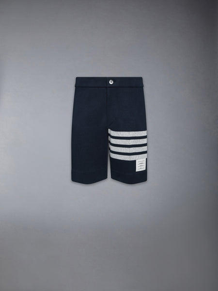 DOUBLE FACE KNIT 4-BAR BERMUDA SHORTS NAVY
