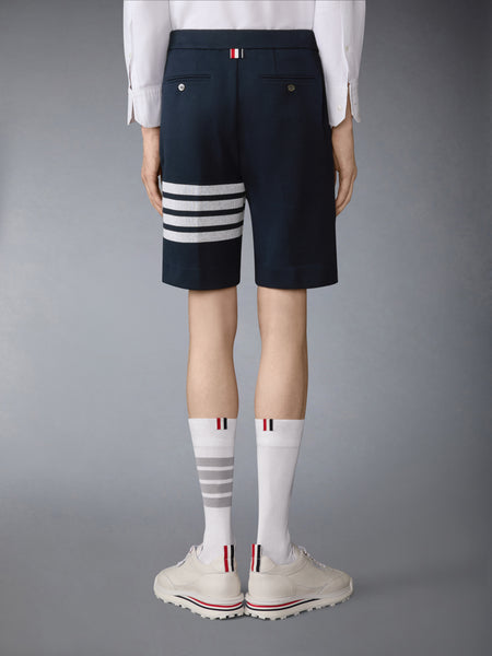 DOUBLE FACE KNIT 4-BAR BERMUDA SHORTS NAVY