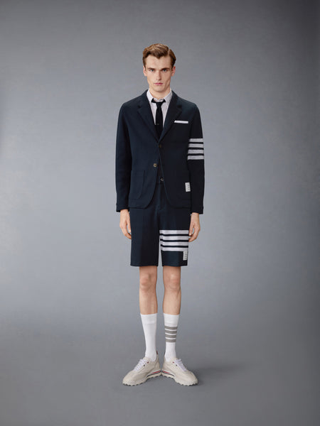 DOUBLE FACE KNIT 4-BAR BERMUDA SHORTS NAVY