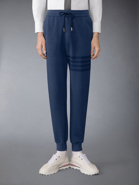 SOLID LOOPBACK OVERDYED 4-BAR SWEATPANTS NAVY