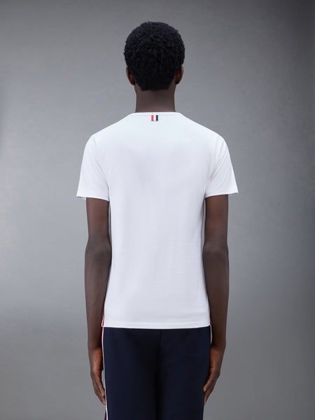 JERSEY RWB STRIPE POCKET TEE WHITE