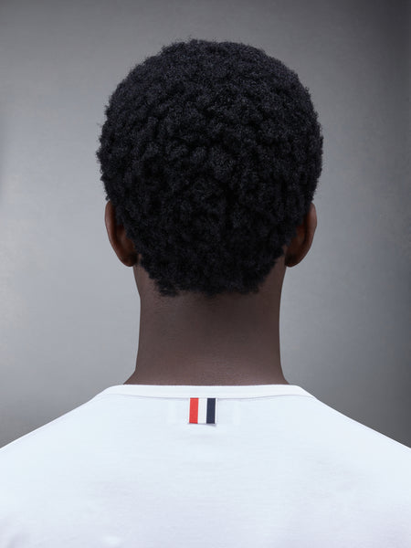 JERSEY RWB STRIPE POCKET TEE WHITE