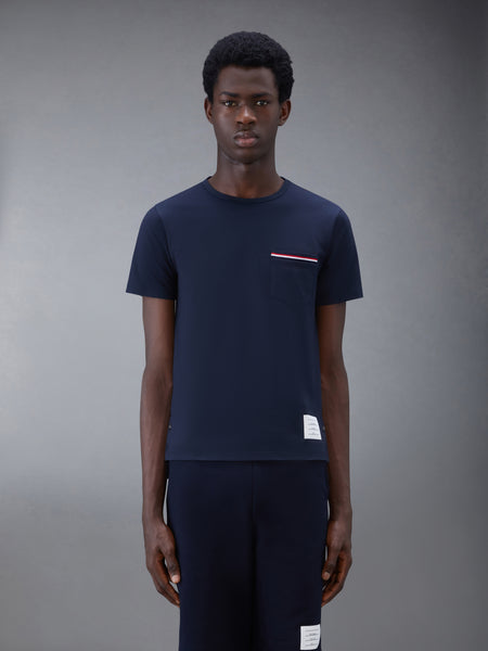JERSEY RWB STRIPE POCKET TEE NAVY