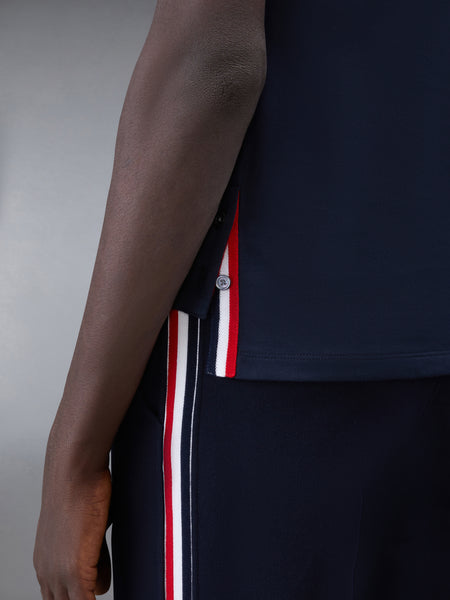 JERSEY RWB STRIPE POCKET TEE NAVY