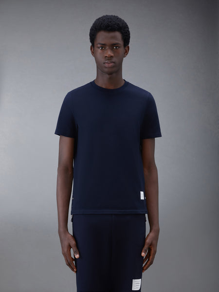 PIQUE RWB STRIPE RELAXED TEE NAVY