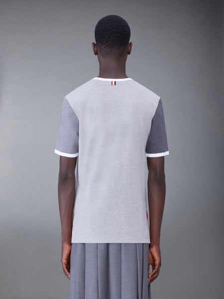 MEDIUM WEIGHT JERSEY RINGER TEE TONAL GREY