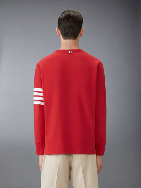 JERSEY 4-BAR RUGBY LONG SLEEVE TEE RED