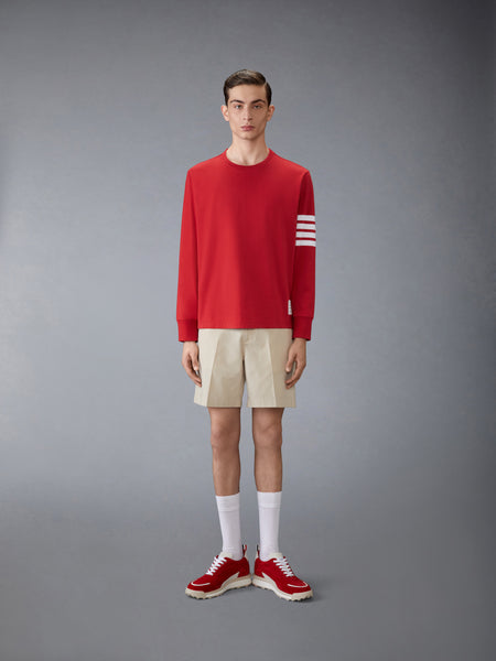 JERSEY 4-BAR RUGBY LONG SLEEVE TEE RED