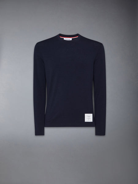 Wool Jersey 4-Bar Long Sleeve Tee NAVY