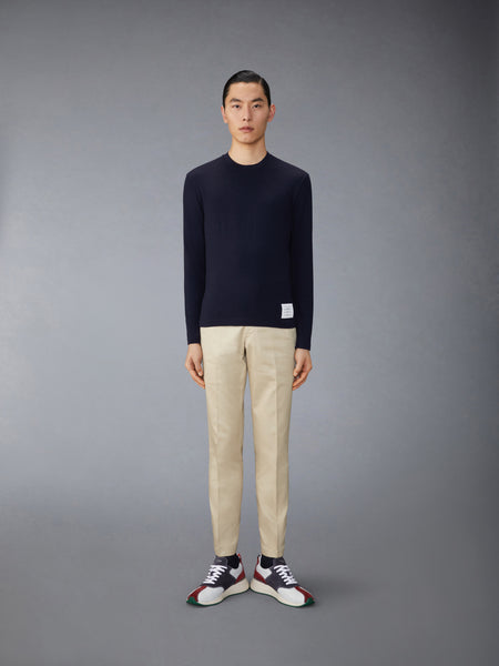 Wool Jersey 4-Bar Long Sleeve Tee NAVY