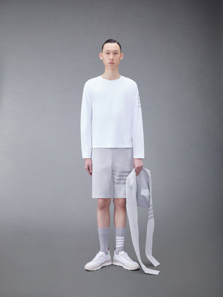 MILANO COTTON 4-BAR LONG SLEEVE TEE WHITE