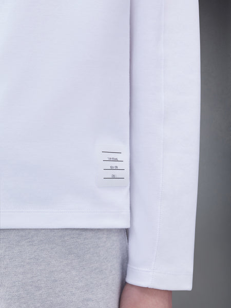 MILANO COTTON 4-BAR LONG SLEEVE TEE WHITE