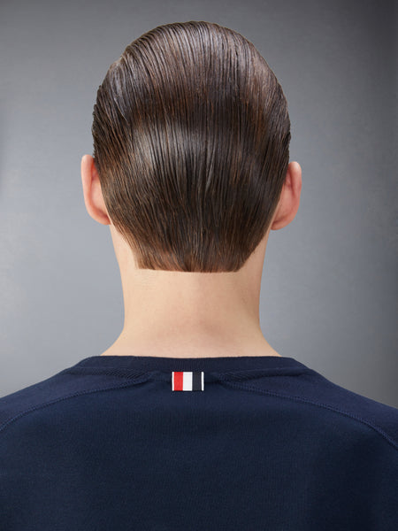MILANO COTTON 4-BAR LONG SLEEVE TEE NAVY